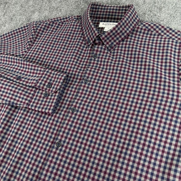 Mizzen+Main Other - Mizzen Main Shirt Mens XL Plaid City Flannel Performance Trim Fit Button‎ Down